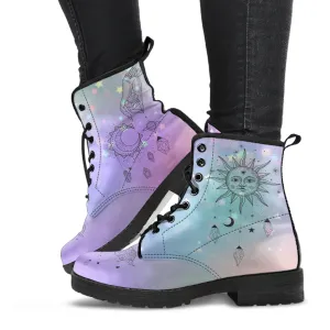 Fashion Combat Boots - Esoteric Art #103 | Unisex Custom Shoes, Vegan Leather Boots Women, Women's Boots, Boots Men, Aesthetic Shoes