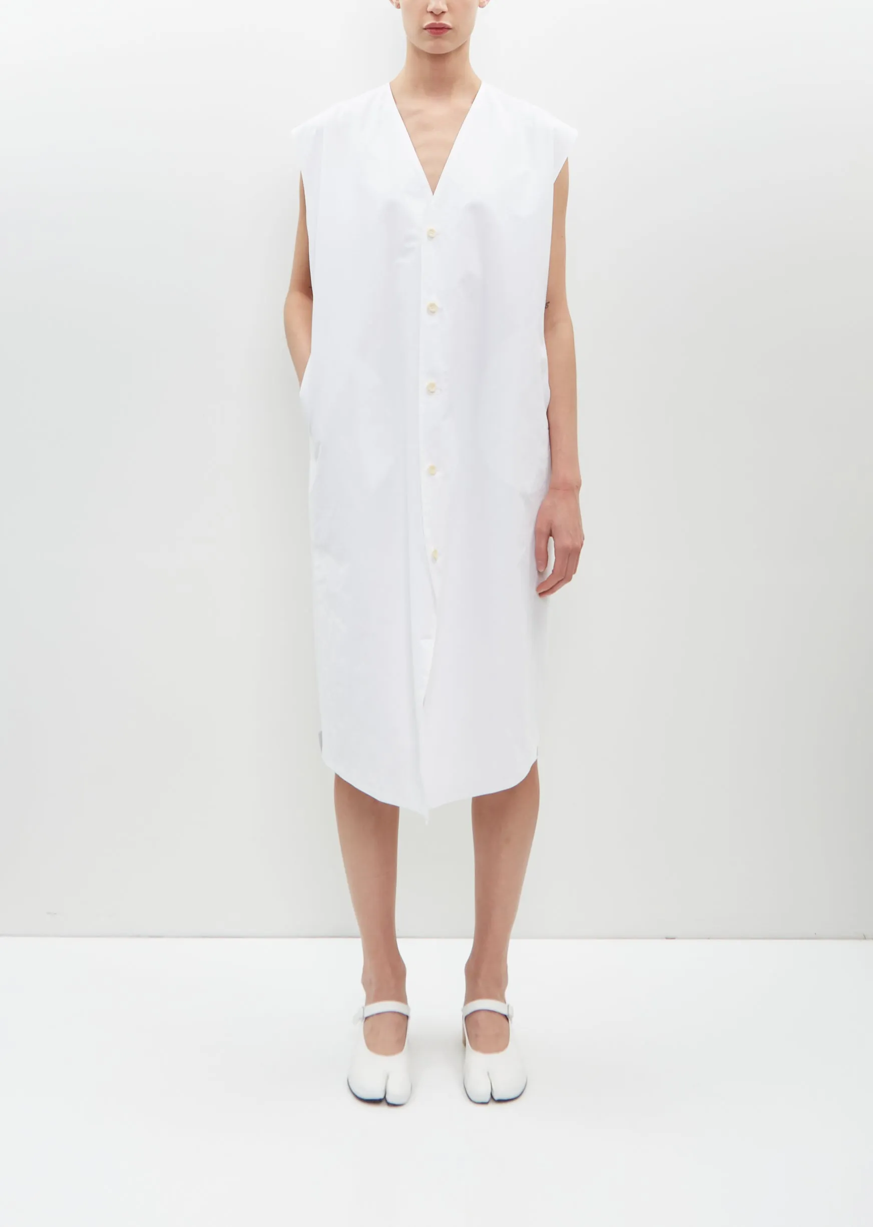 Fu-Geta Tabi Mary Jane Nappa Ness — White