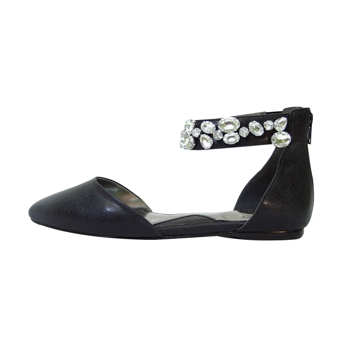 FUZZY Jill Women's Wide Width Open Shank Casual Dress Flats