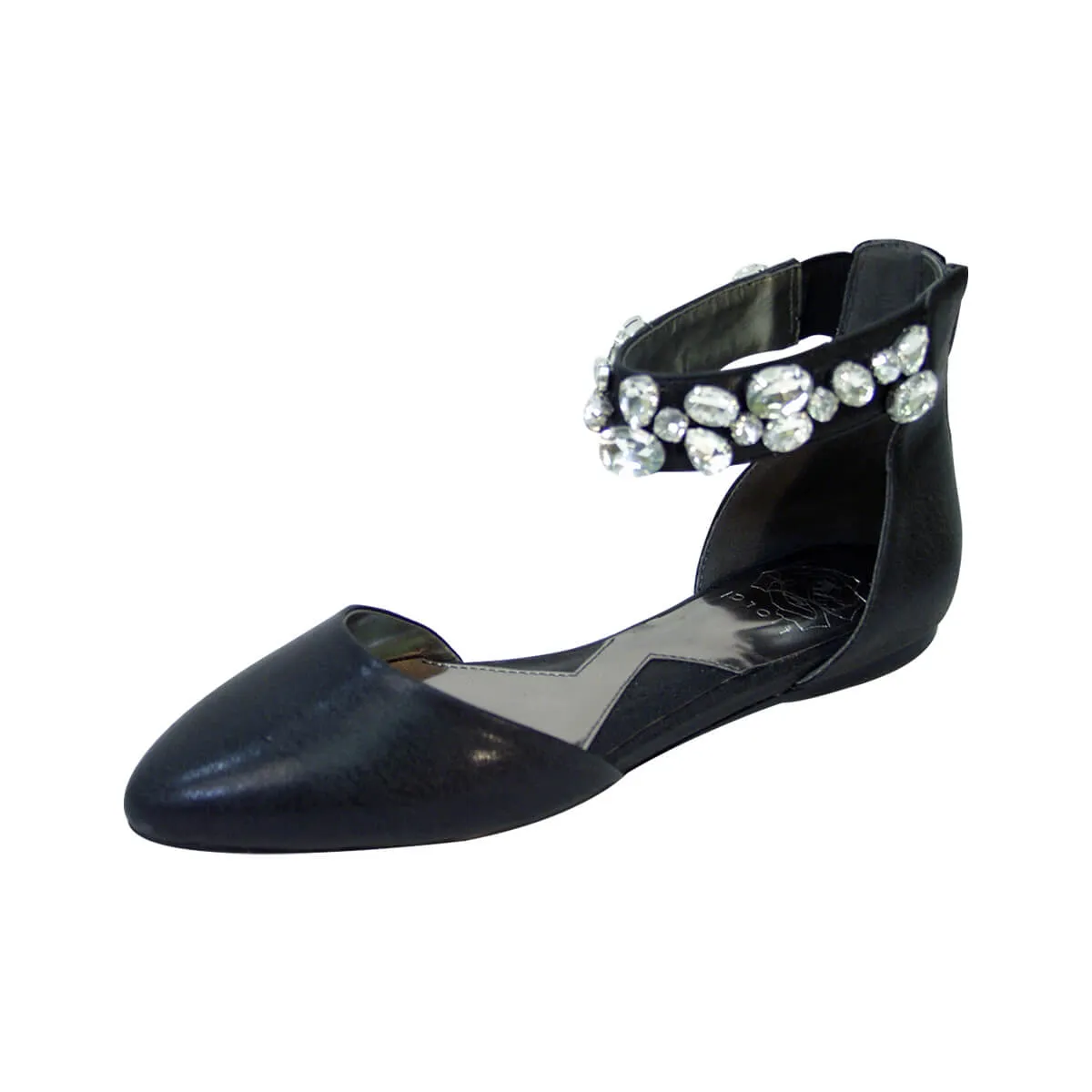 FUZZY Jill Women's Wide Width Open Shank Casual Dress Flats