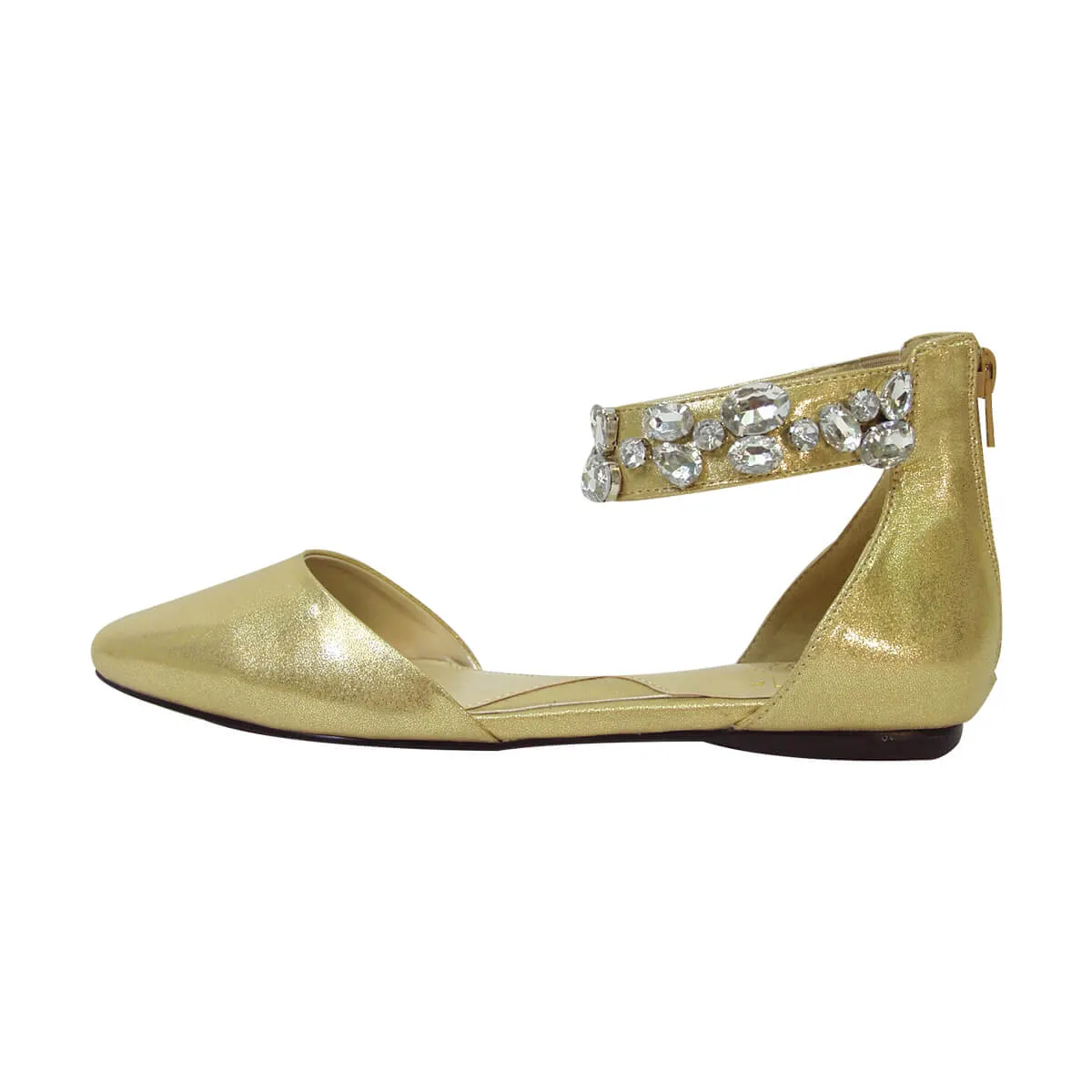 FUZZY Jill Women's Wide Width Open Shank Casual Dress Flats