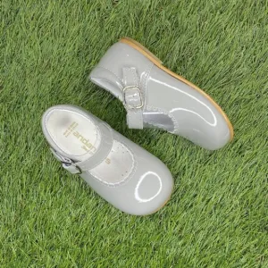 Grey Patent Mary Janes