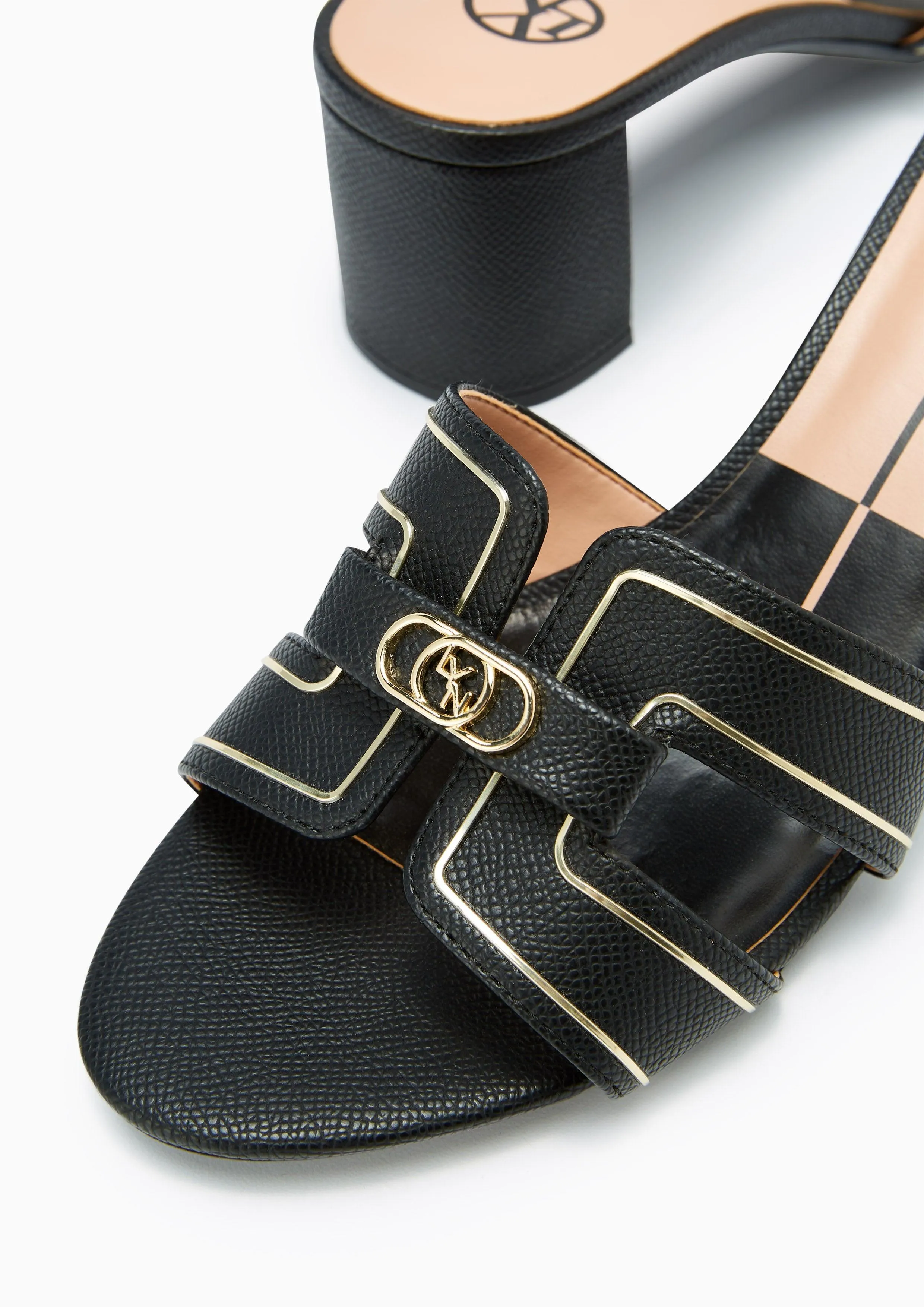 Hey Mid Heel Sandals Black