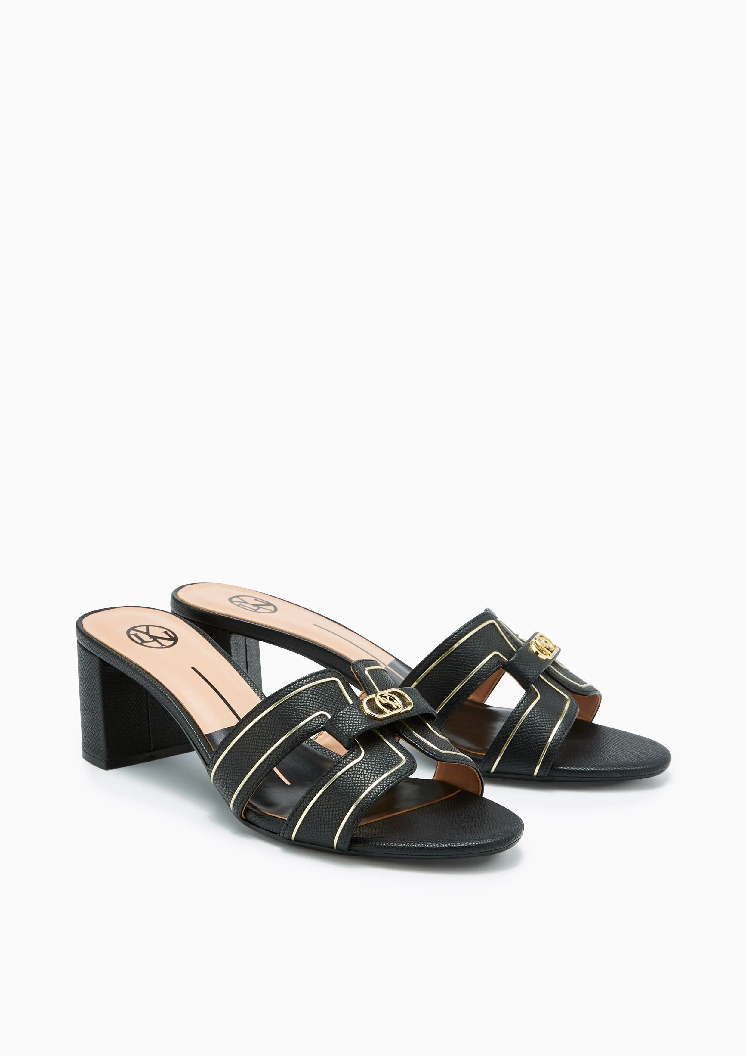 Hey Mid Heel Sandals Black