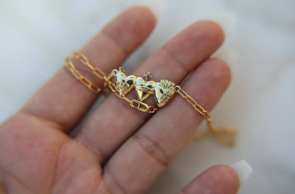 Holy Family Hearts® Paperclip Necklace