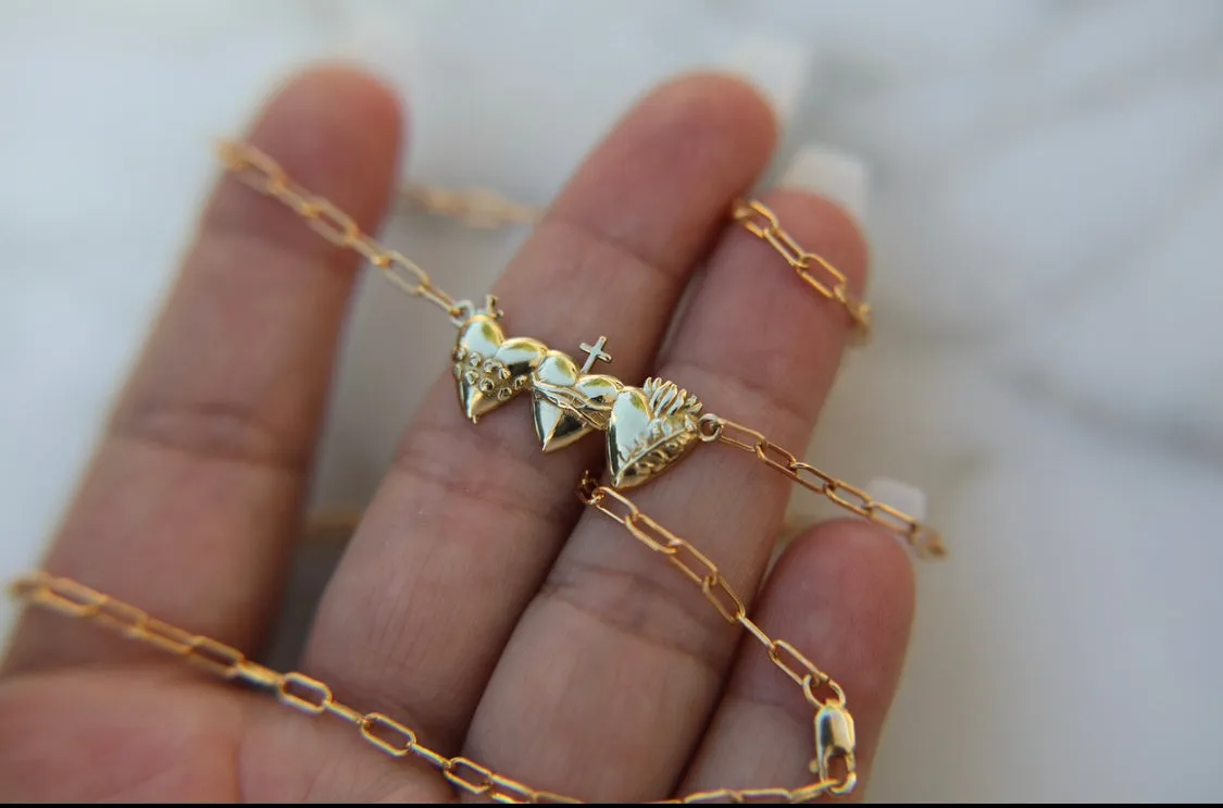 Holy Family Hearts® Paperclip Necklace