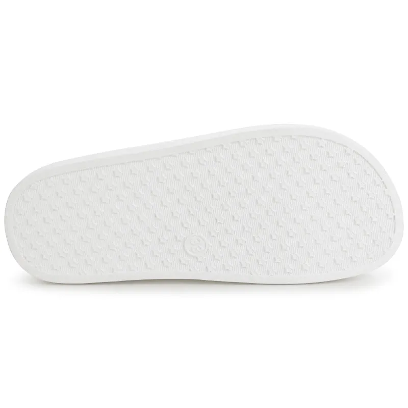 Hugo Boss White Silver Logo Slide J19079