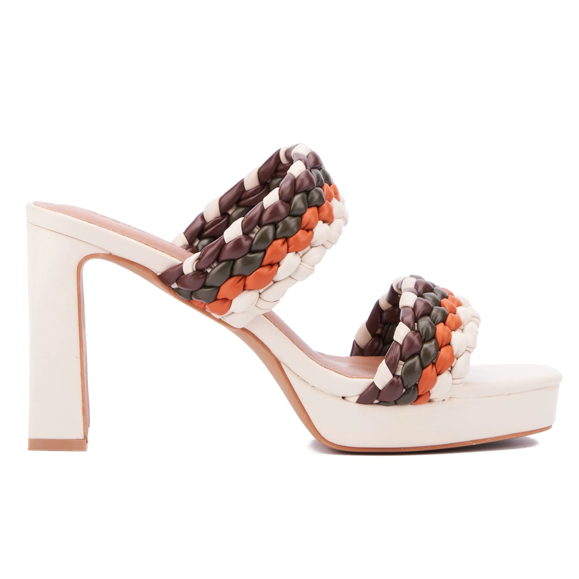 Iris Braided Strap Mule Heel