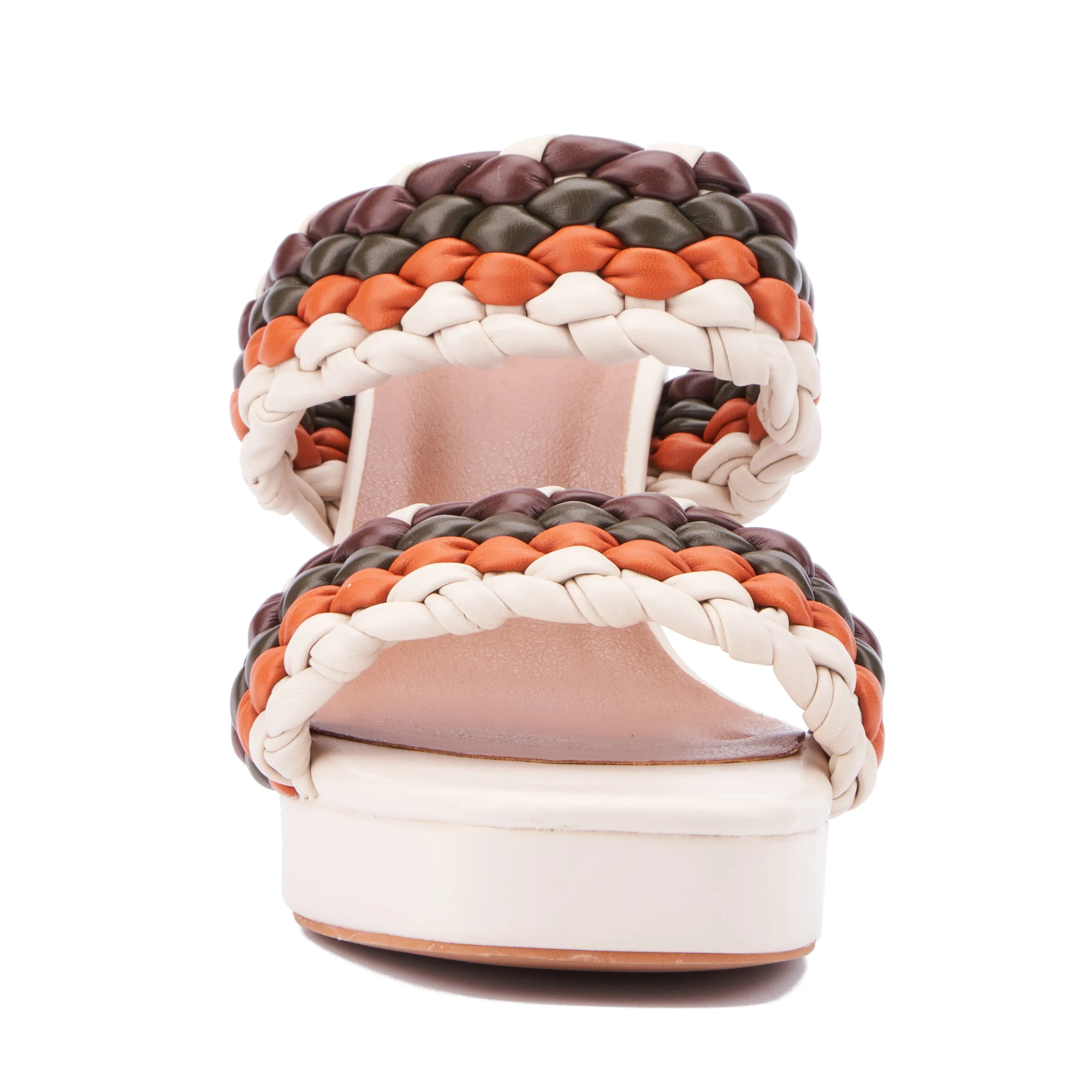 Iris Braided Strap Mule Heel