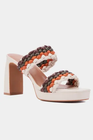 Iris Braided Strap Mule Heel