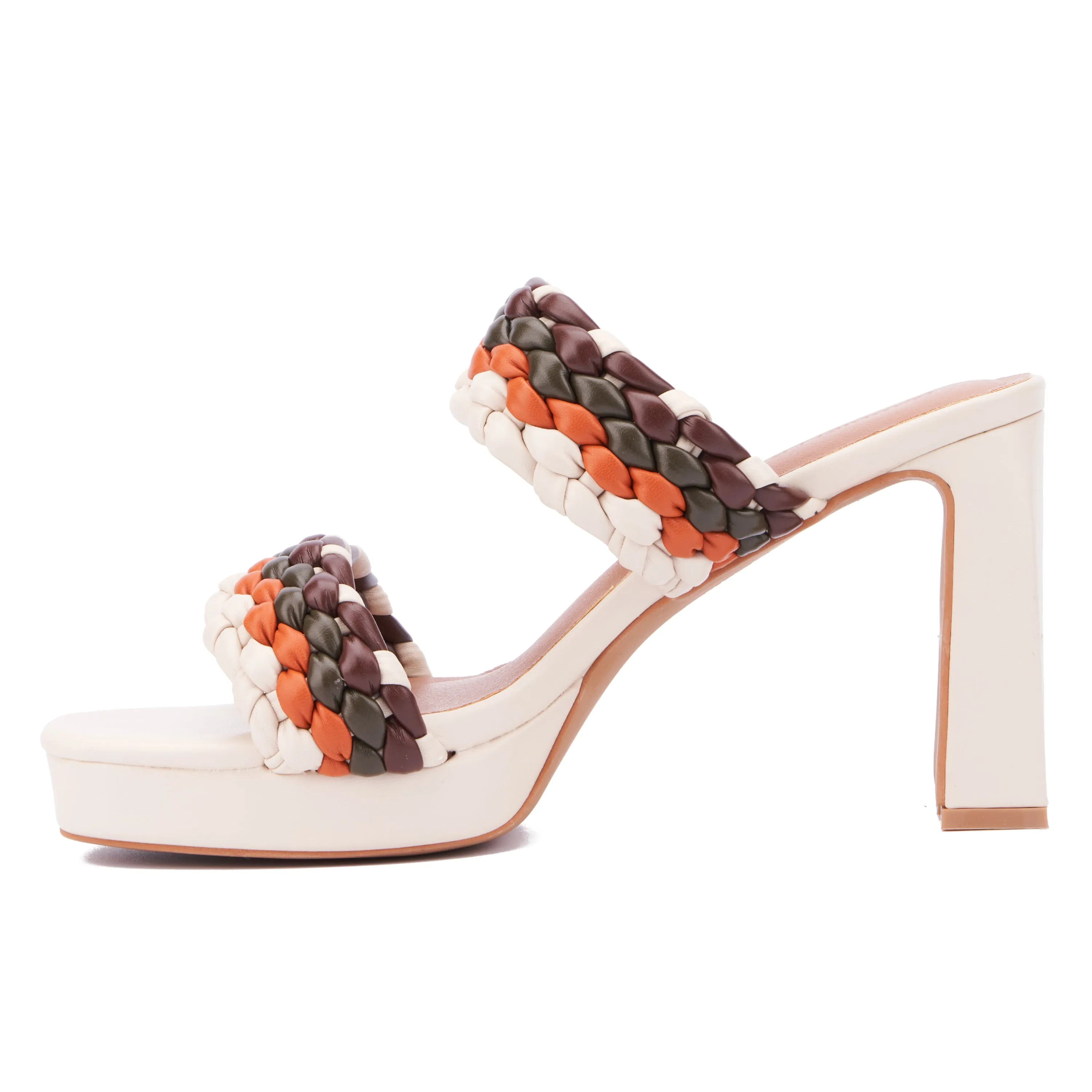 Iris Braided Strap Mule Heel