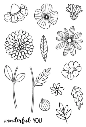 Jane's Doodles Clear Stamps 4"x 6" - Wonderful You*