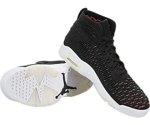 Jordan Men's Flyknit Elevation 23 Basketball Shoes, Black/Black/University Red-White, 10