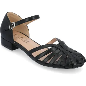 Journee Collection Womens Joannah Faux Leather Ankle Mary Janes