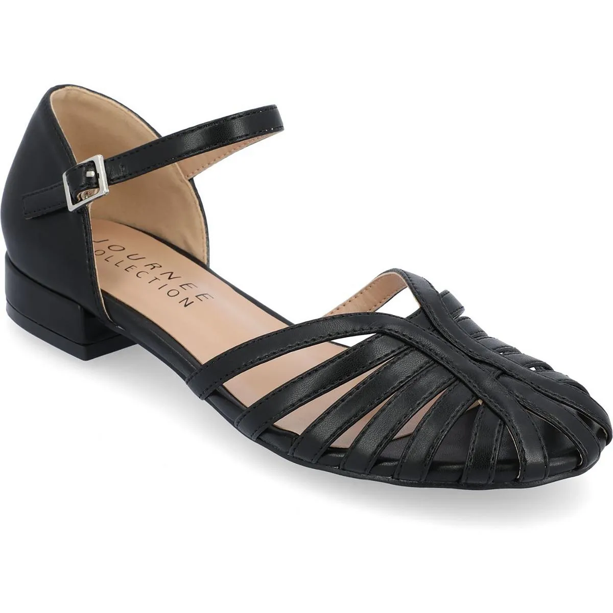 Journee Collection Womens Joannah Faux Leather Ankle Mary Janes