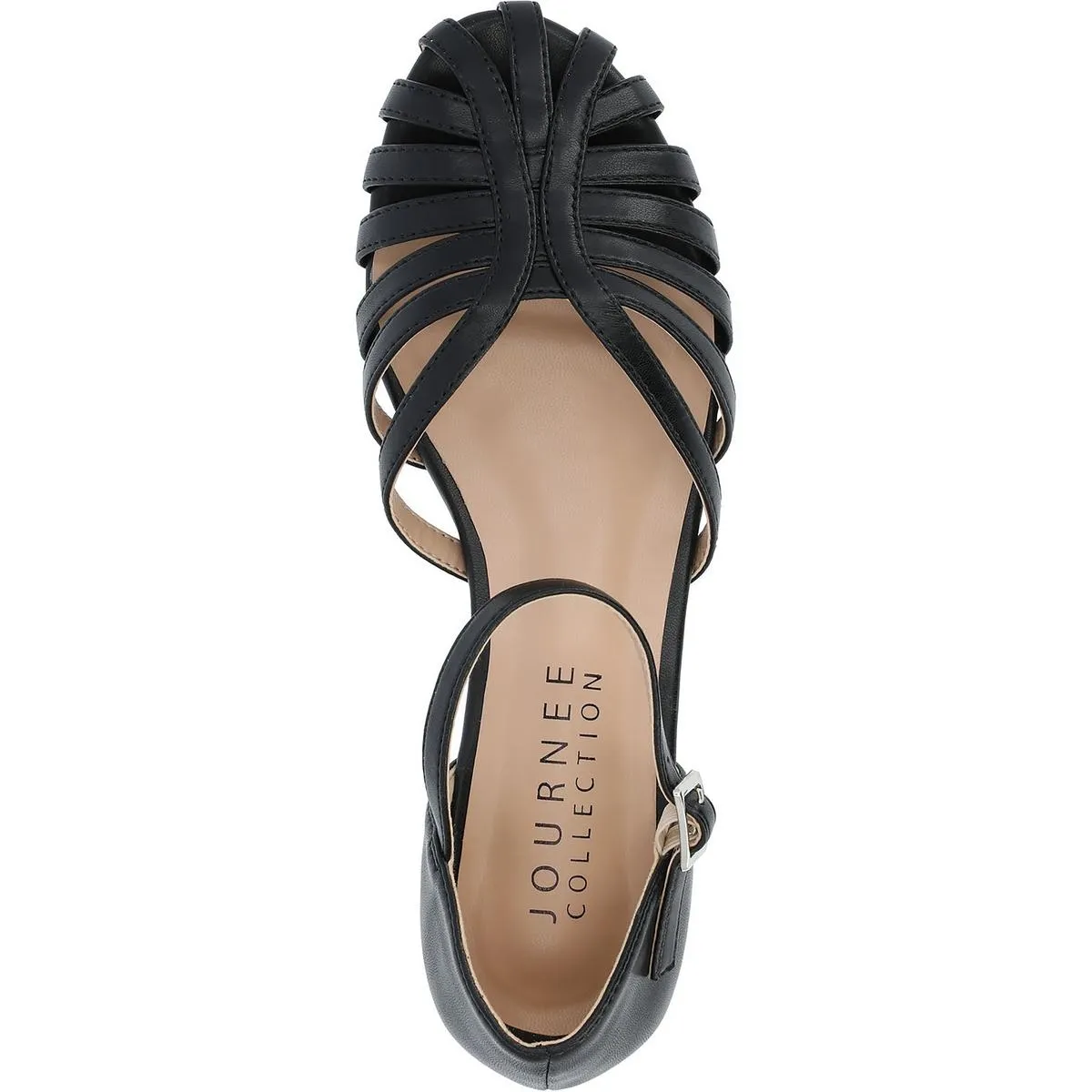 Journee Collection Womens Joannah Faux Leather Ankle Mary Janes