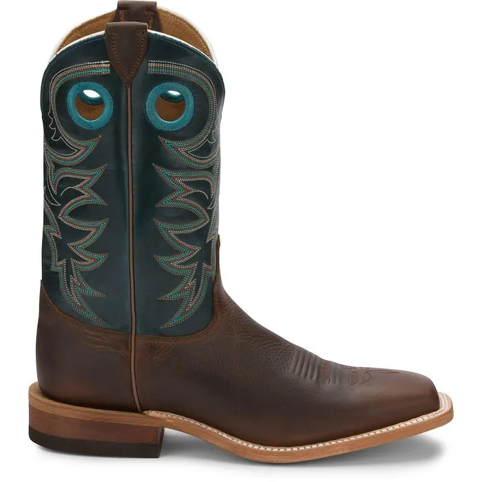 Justin Mens Square Toe Western Boots Style BR738