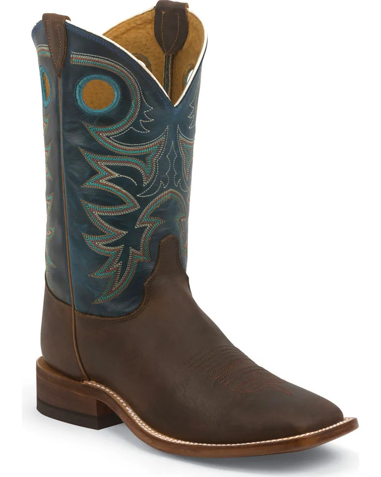 Justin Mens Square Toe Western Boots Style BR738