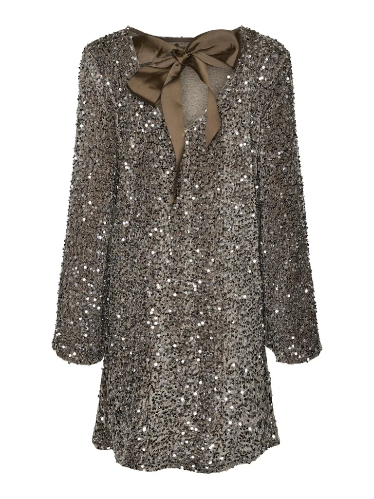 Kam Sequin Long Sleeve Mini Dress