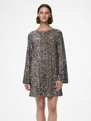 Kam Sequin Long Sleeve Mini Dress