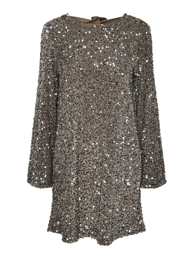 Kam Sequin Long Sleeve Mini Dress
