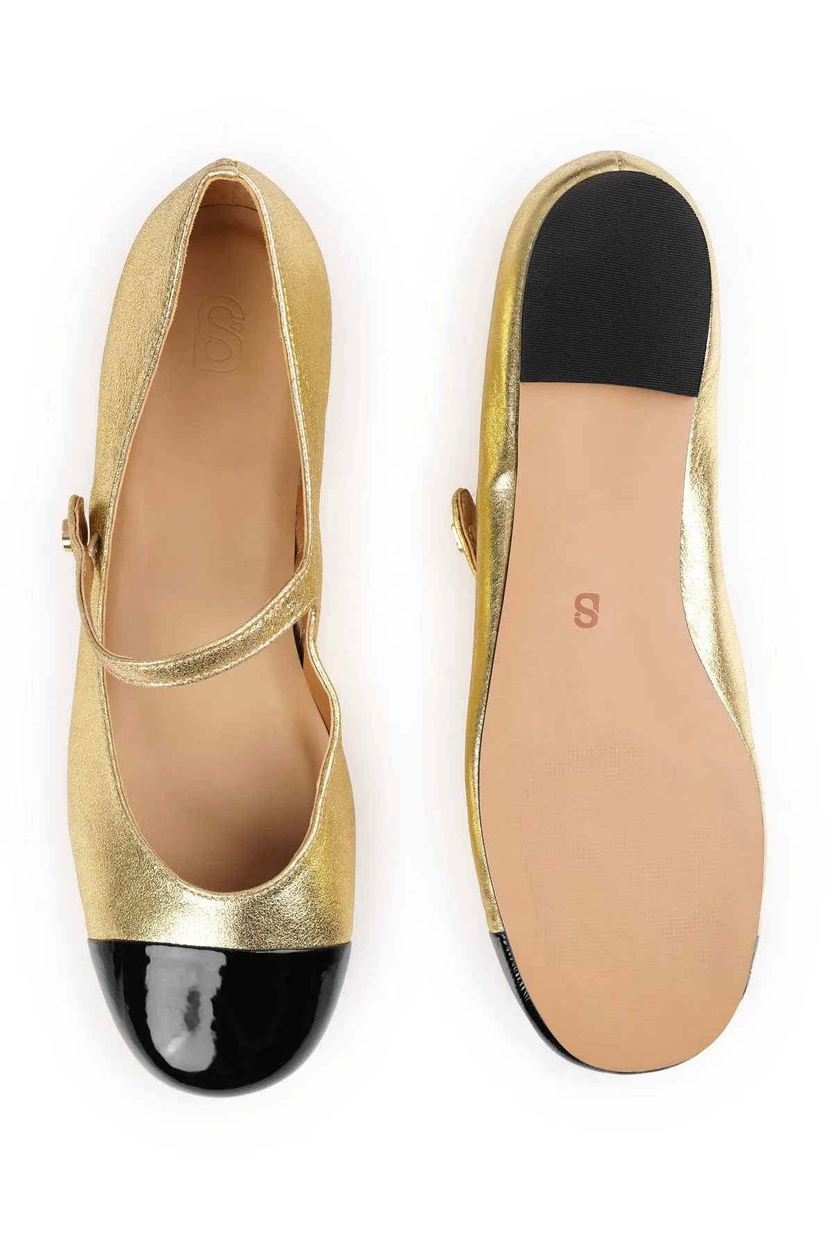 Katy Mary Janes - Gold