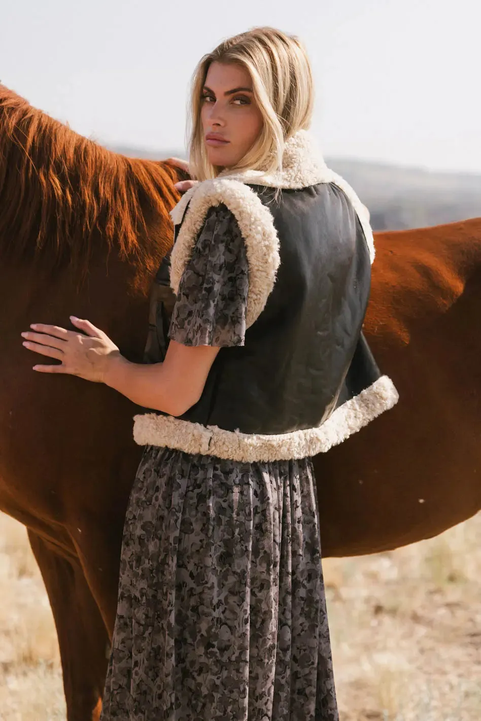 Kezia Faux Leather Vest - FINAL SALE