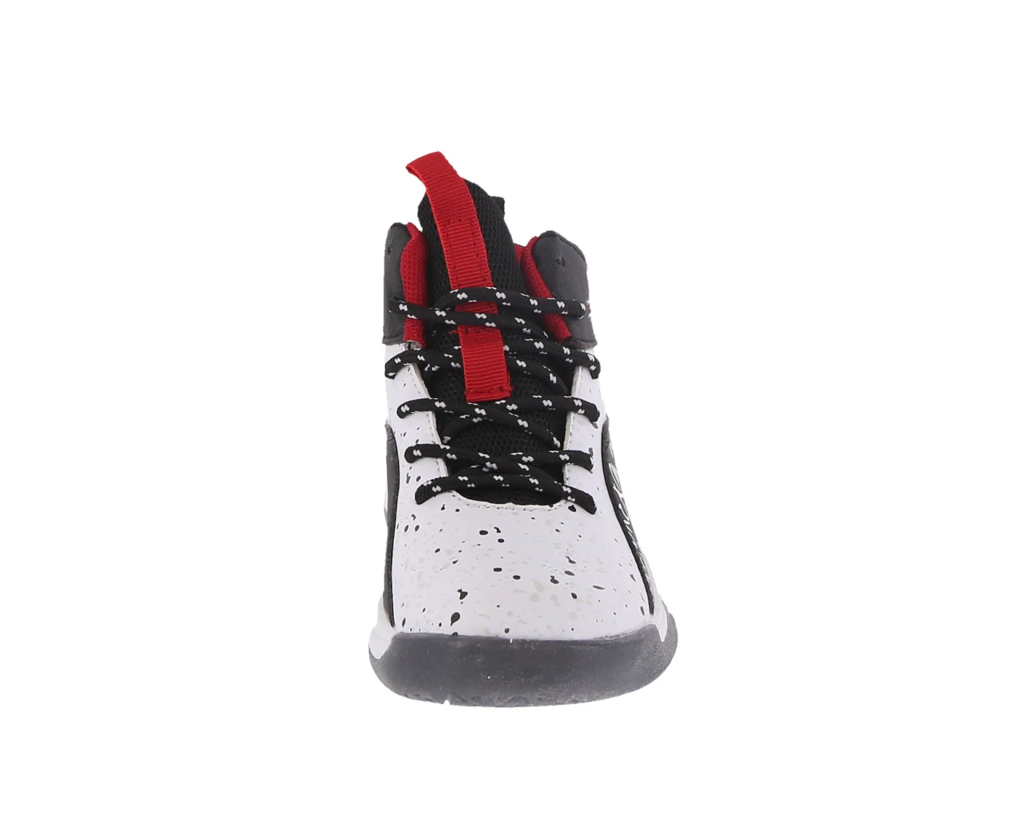 KID'S SHOES BLACK/WHITE/RED PU TENNIS SNEAKERS 5113K