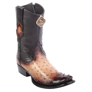 King Exotic Boots #479B0315 Men's Dubai Boot | Men's Ostrich Boots  Color Faded Orvx