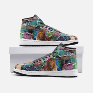 King Judah Graffiti Unisex Sneaker Leather High Tops