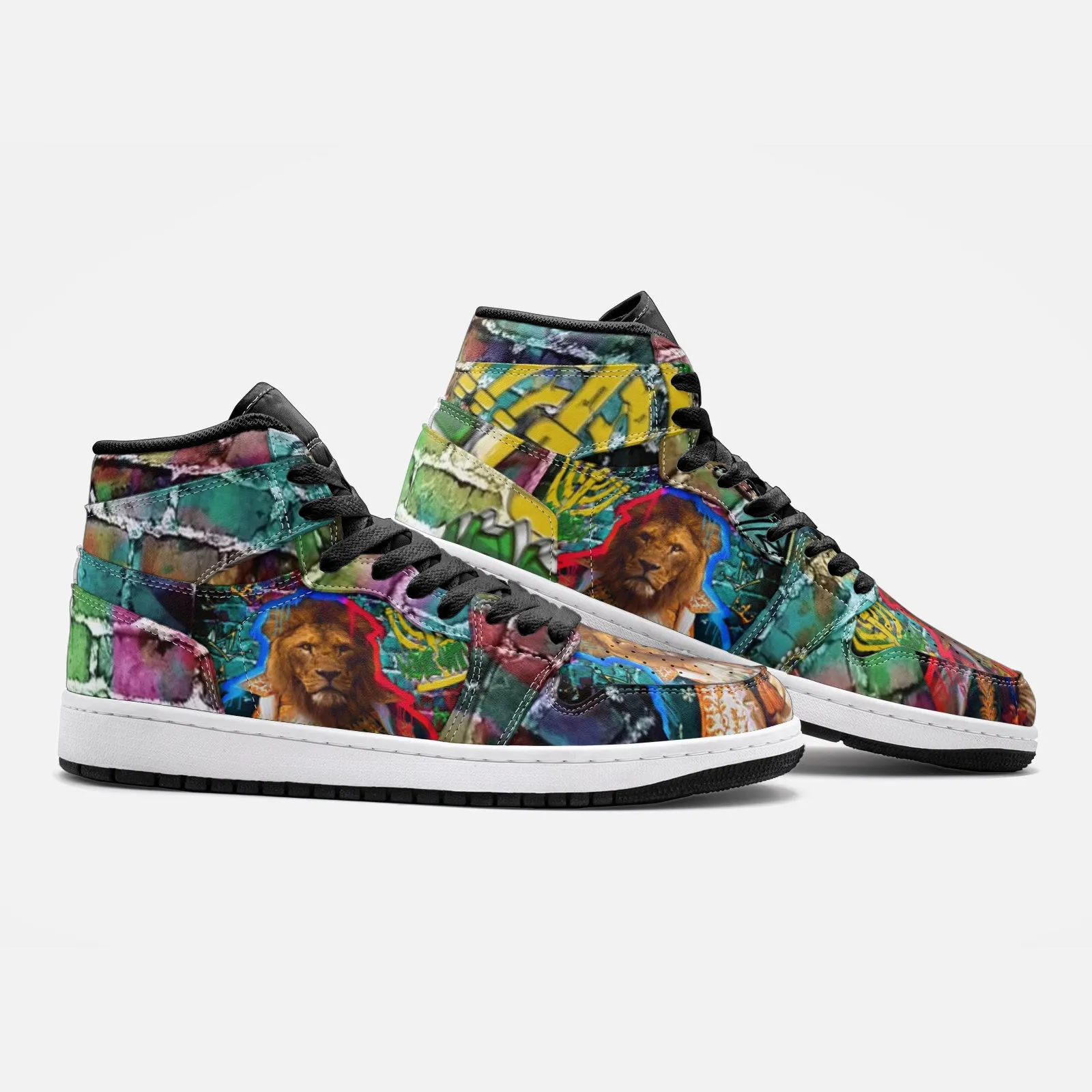 King Judah Graffiti Unisex Sneaker Leather High Tops