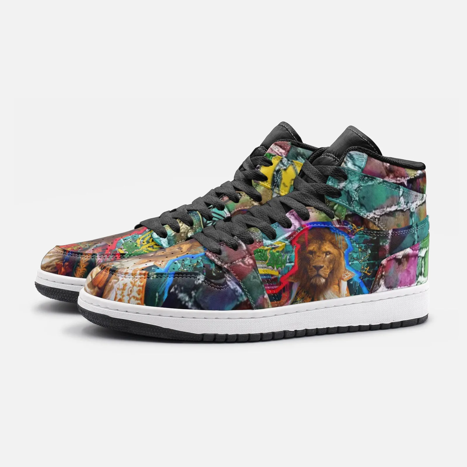 King Judah Graffiti Unisex Sneaker Leather High Tops