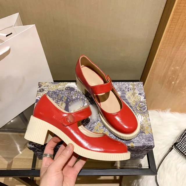 Kmeioo Air Mesh Mary Janes Fashion Spring Autumn Shoes Woman Round Toe High Heels Square Heel Pumps Prom Shoes