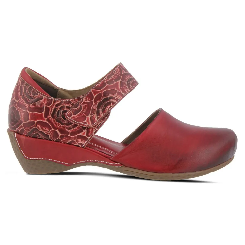 L'Artiste By Spring Step Gloss-Pansy Red Leather Mary Jane (Women's)
