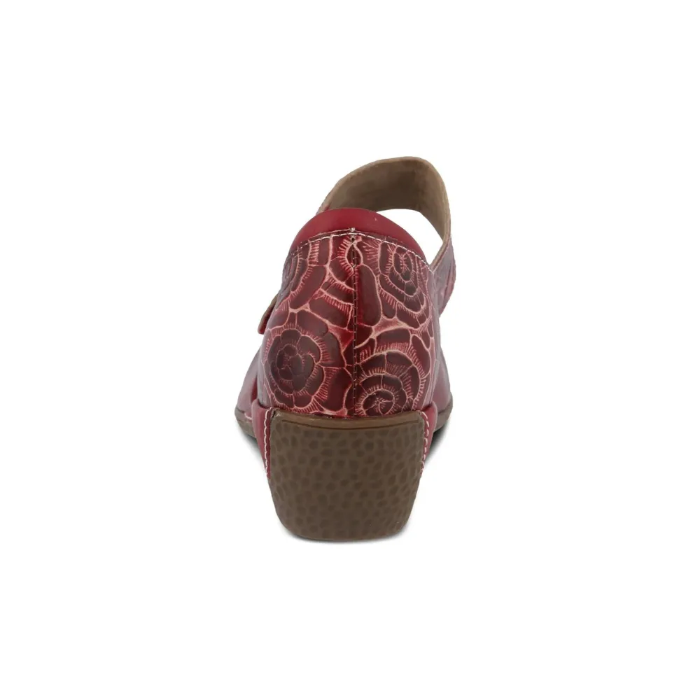 L'Artiste By Spring Step Gloss-Pansy Red Leather Mary Jane (Women's)