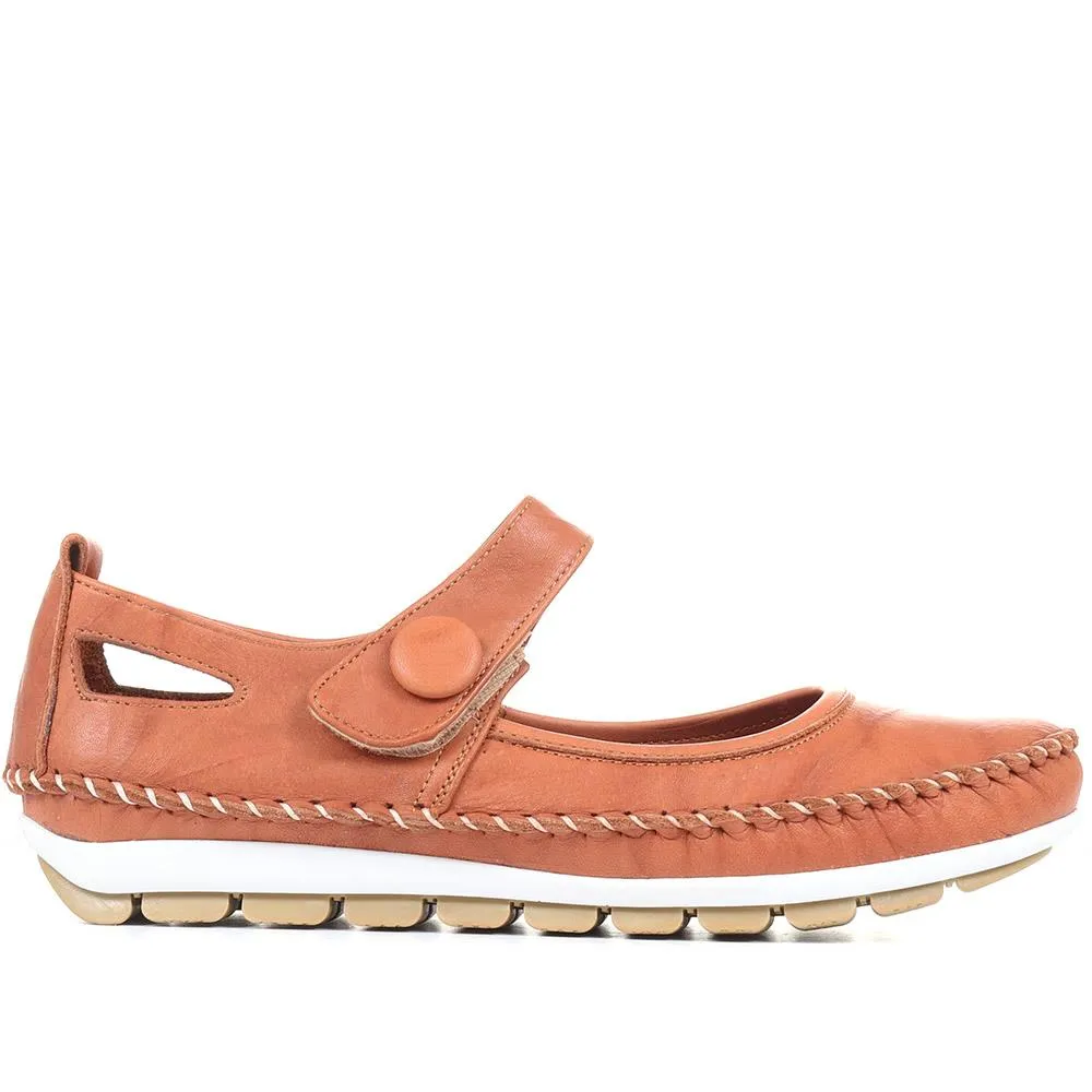 Leather Touch Fastening Mary Janes - SIMIN31005 / 318 210
