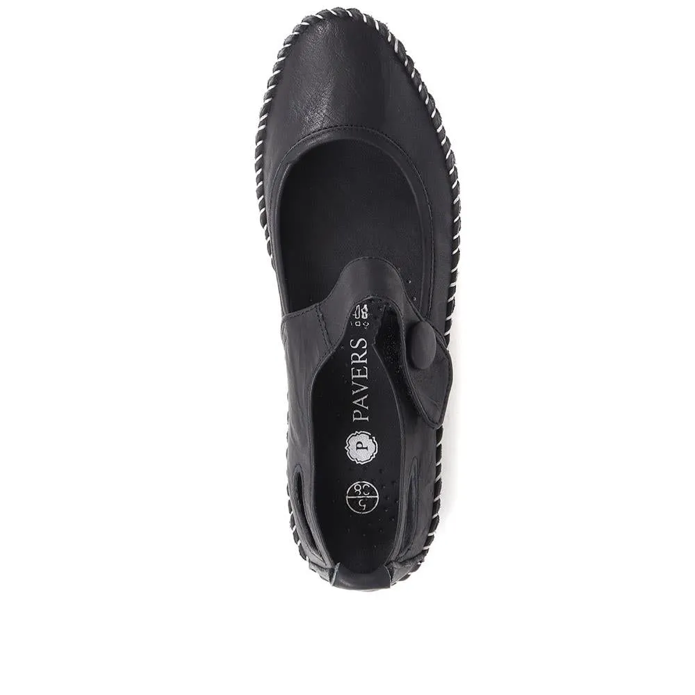 Leather Touch Fastening Mary Janes - SIMIN31005 / 318 210