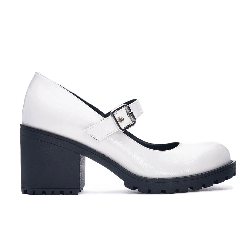 Lita Jane Platform White Patent