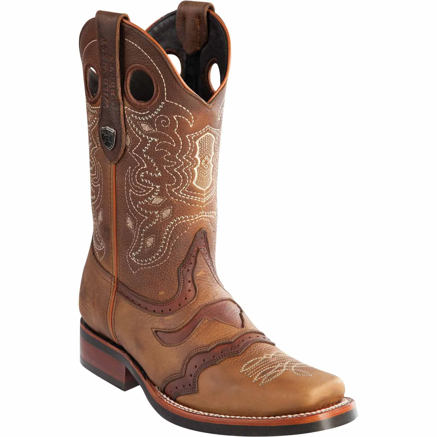 Men's Wild West Genuine Leather Rodeo Toe Boot 281TH9951