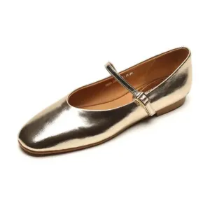 Merendy Sanses Round Toe Mary Jane Low Heel Wedding Ballet Flats