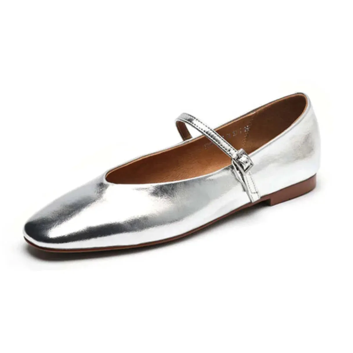 Merendy Sanses Round Toe Mary Jane Low Heel Wedding Ballet Flats