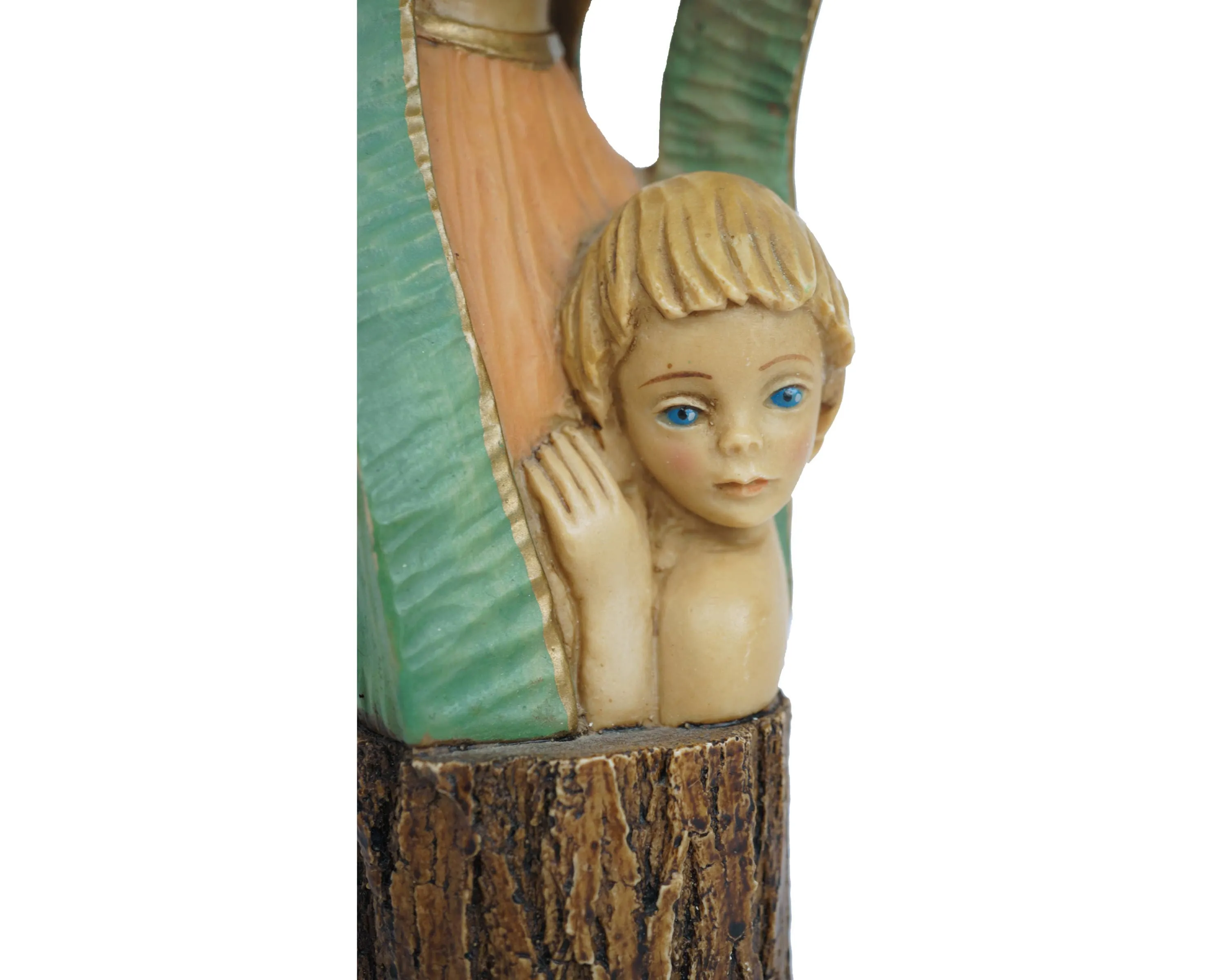 Mid Century 1960s Italian Ceramic Statue Madonna & Child Figurine 10