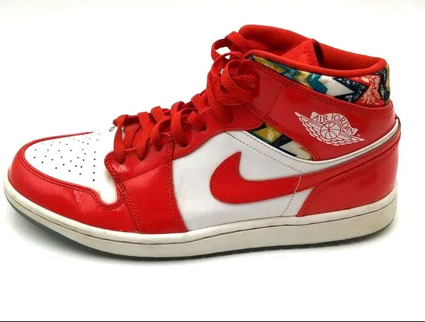 Nike Air Jordan 1 Men's Mid SE 'Barcelona Sweater' Sneakers Size: 12 ( COA)