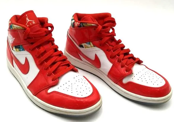 Nike Air Jordan 1 Men's Mid SE 'Barcelona Sweater' Sneakers Size: 12 ( COA)