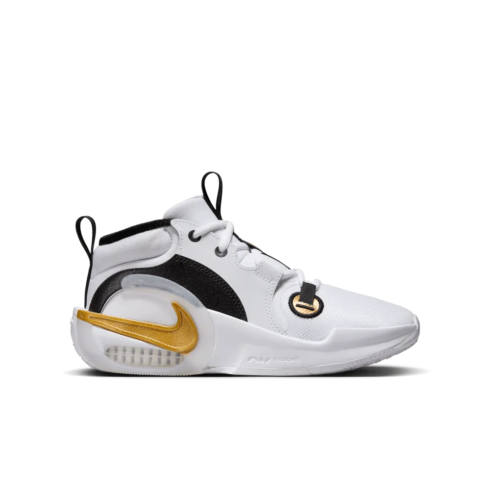 Nike Air Zoom Crossover 2 Big Kids' Basketball Shoes (GS) 'White/Gold/Black'