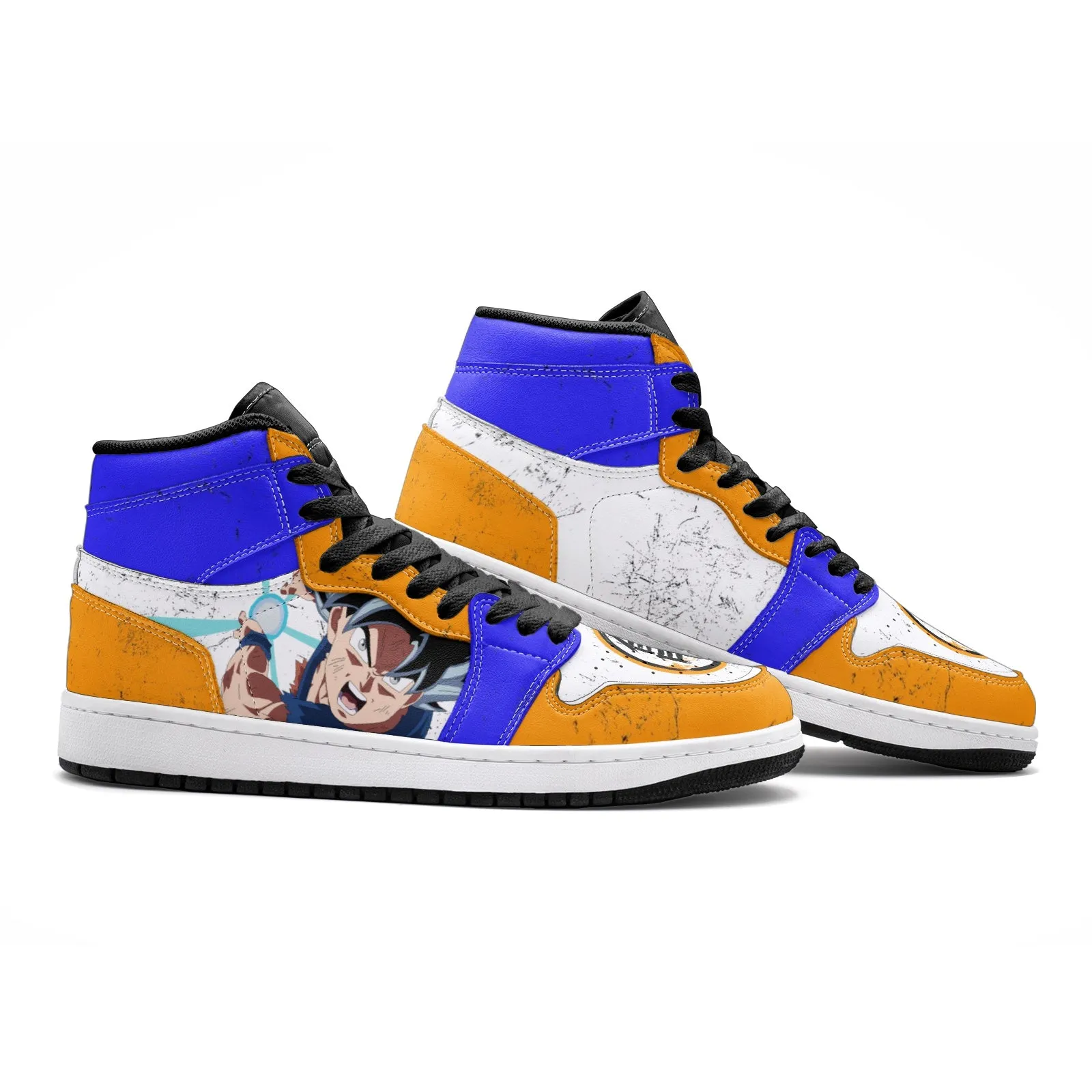 OG Kamehameha Anime Unisex Leather Sneakers