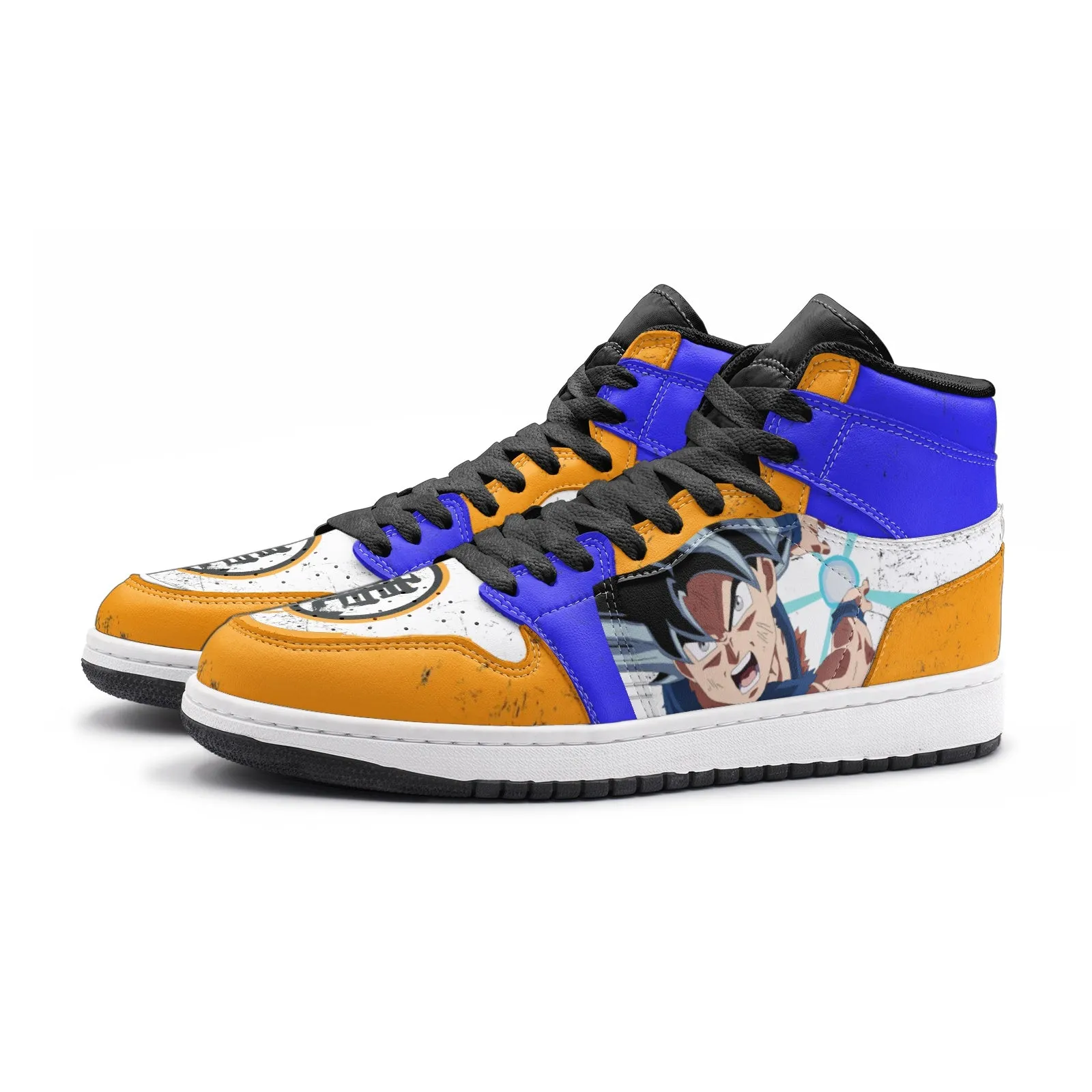 OG Kamehameha Anime Unisex Leather Sneakers