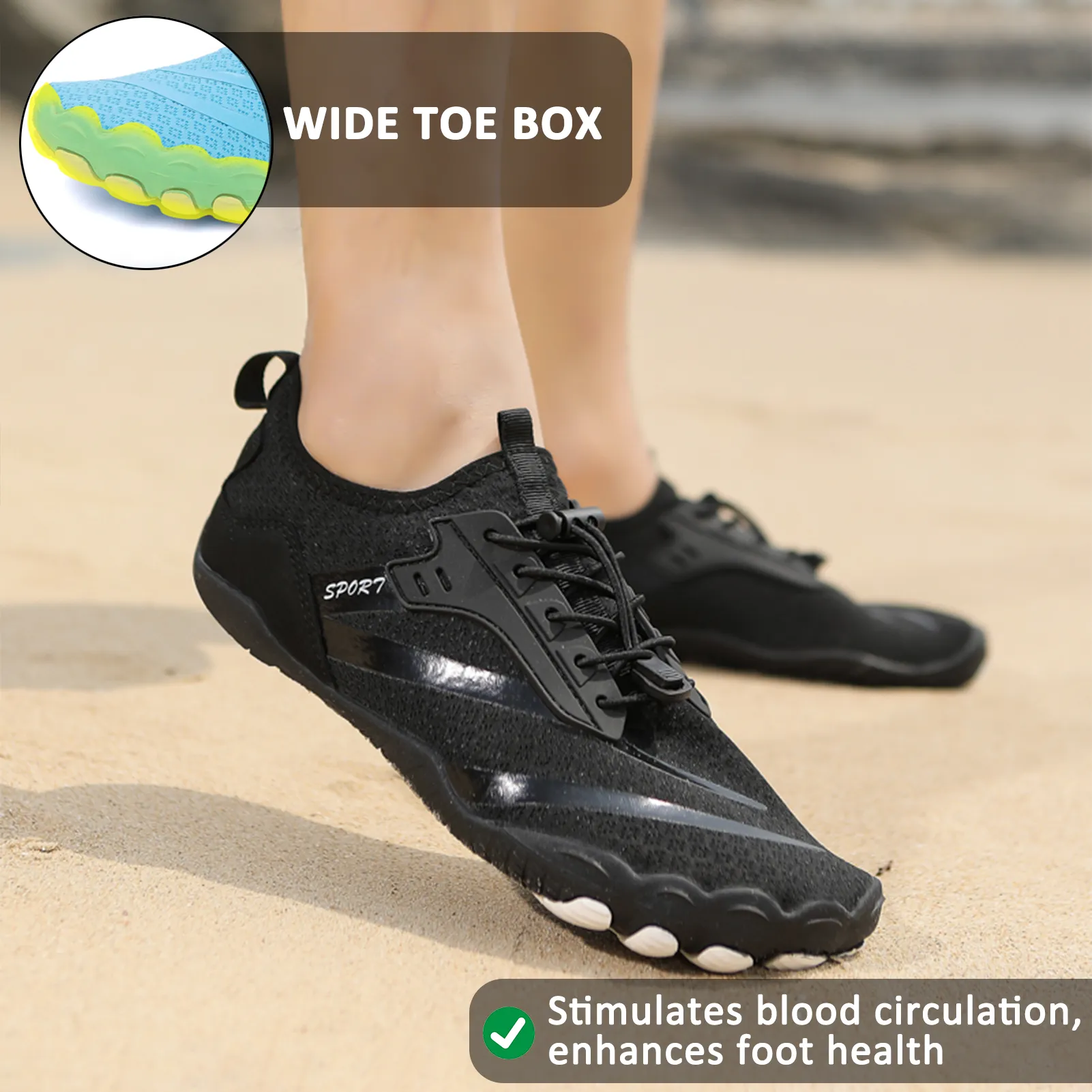 Outdoor River Tracking Shoes Non-slip Swimming Shoes Wading Hiking Water Shoes Five-finger Professional Barefoot Shoes