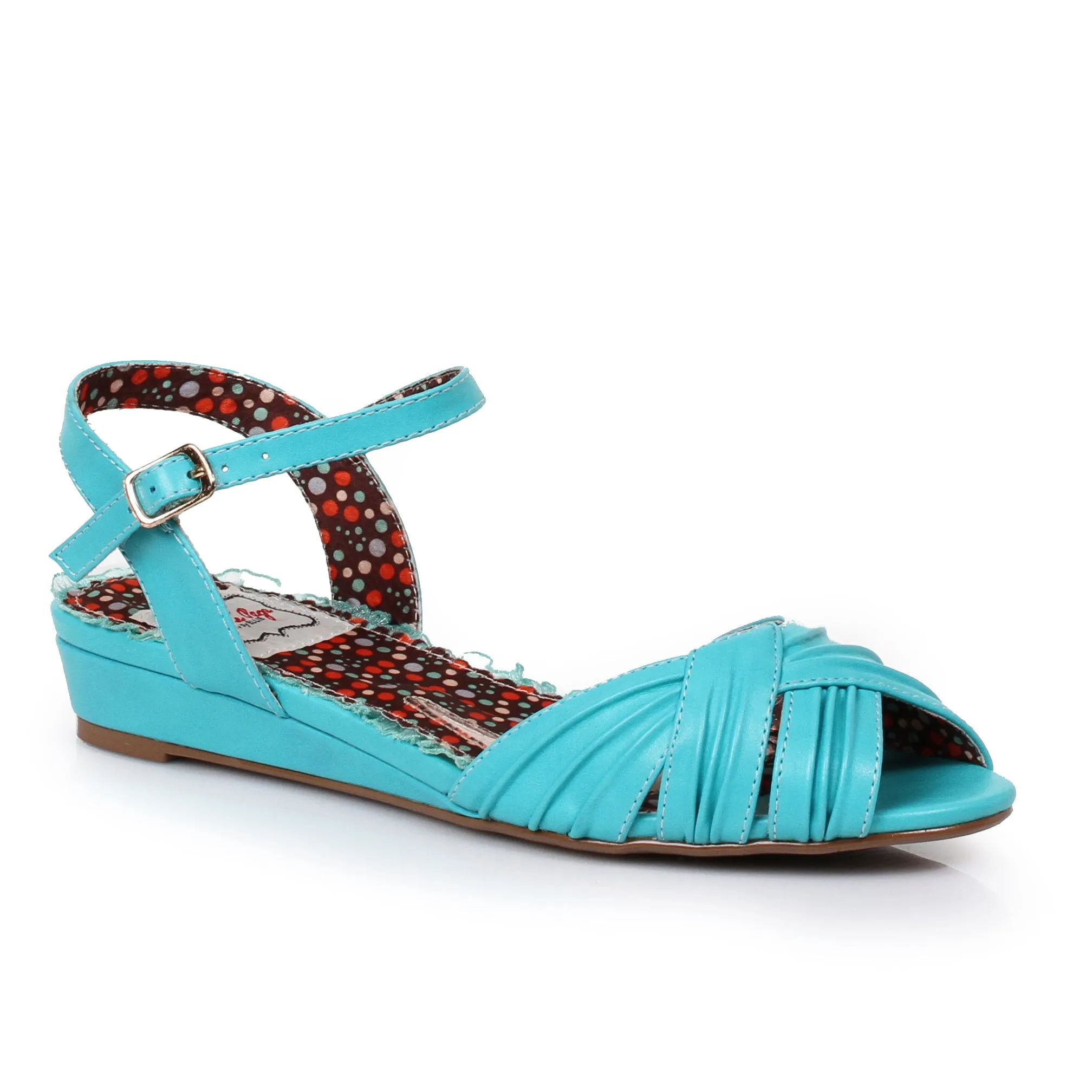 Peep Toe Ruched Flat