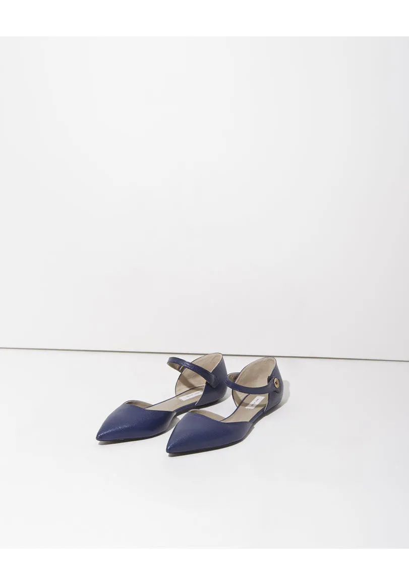 Pointed Toe Ankle-Strap Flat